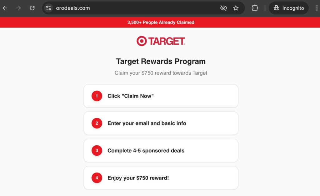 Orodeals.com Scam Or Legit? $750 Target Rewards Program Truth!