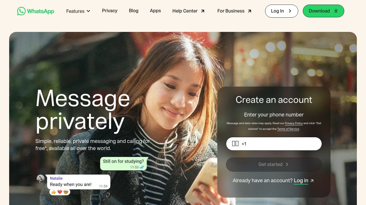Screenshot of Whatsapp.com