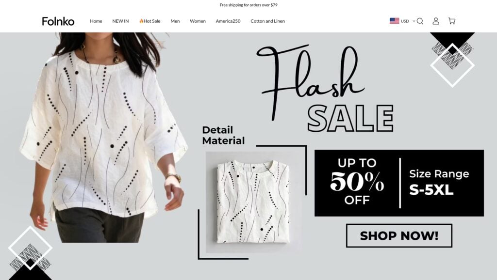 Screenshot taken from Folnko website.
