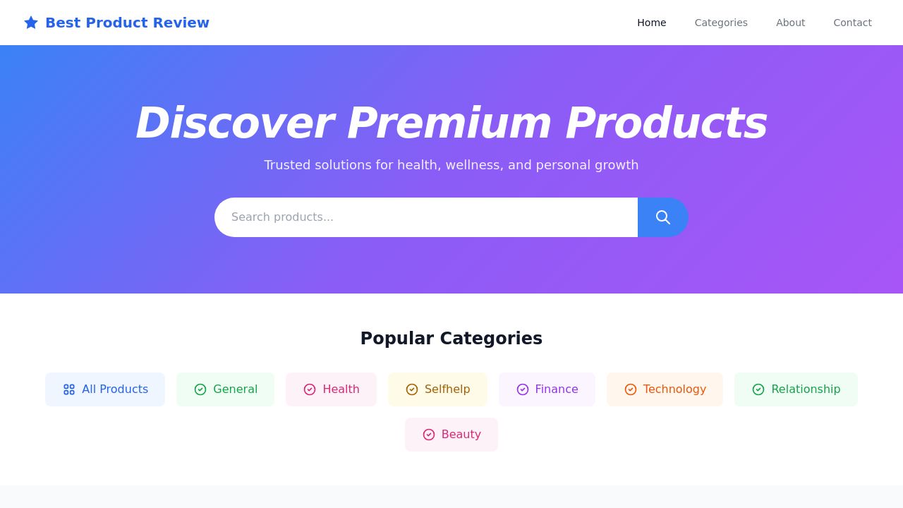 Screenshot of Bestproductreview.org