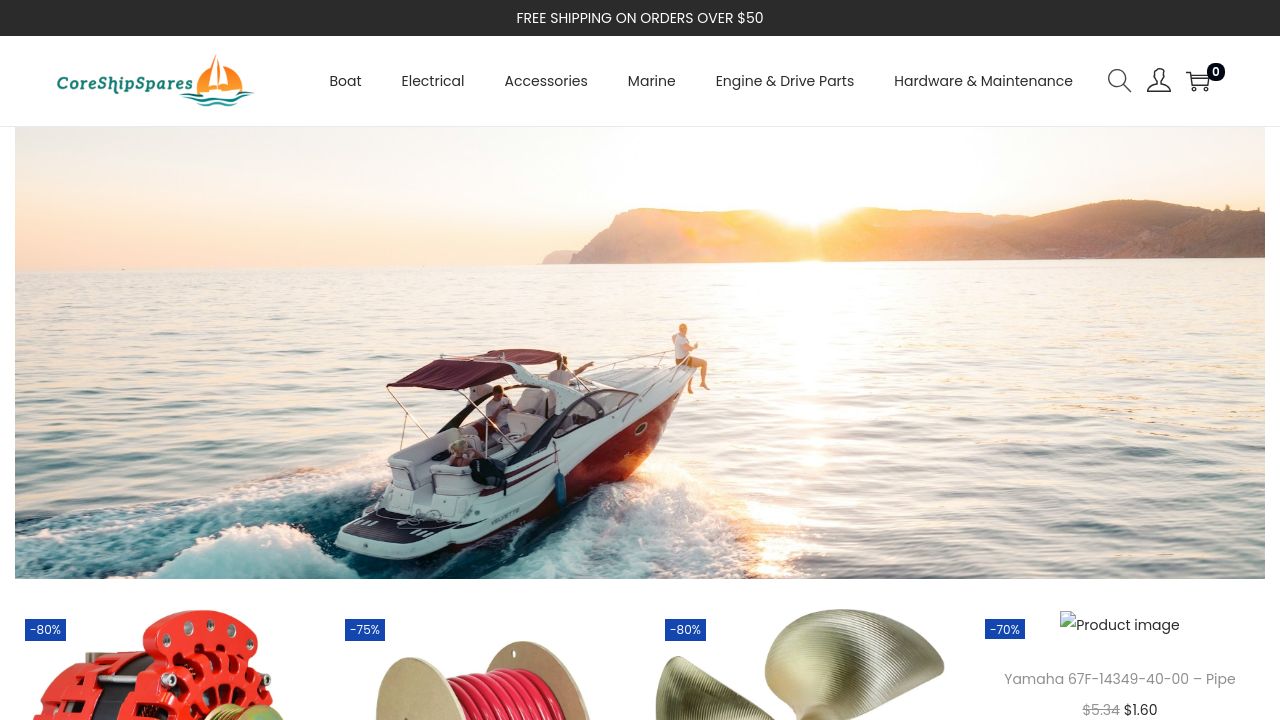 Screenshot of Coreshipspares.com