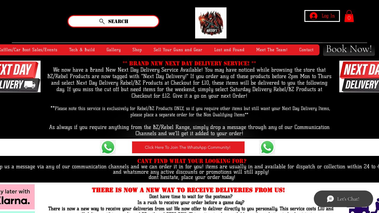 Screenshot of Dragonfireairsoft.com