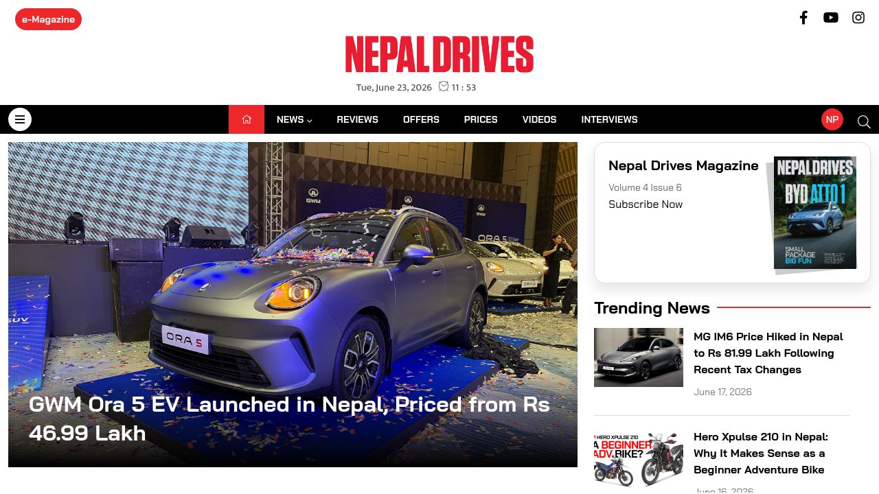 Screenshot of Nepaldrives.com