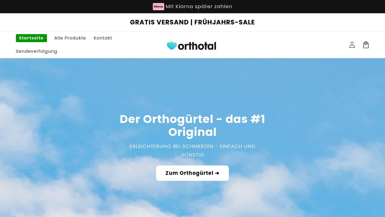 Screenshot of Orthotal.com