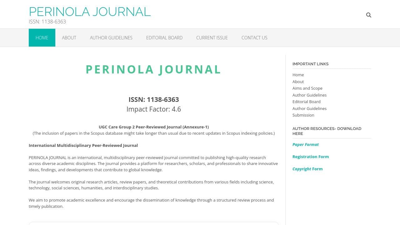 Screenshot of Perinolajournal.com