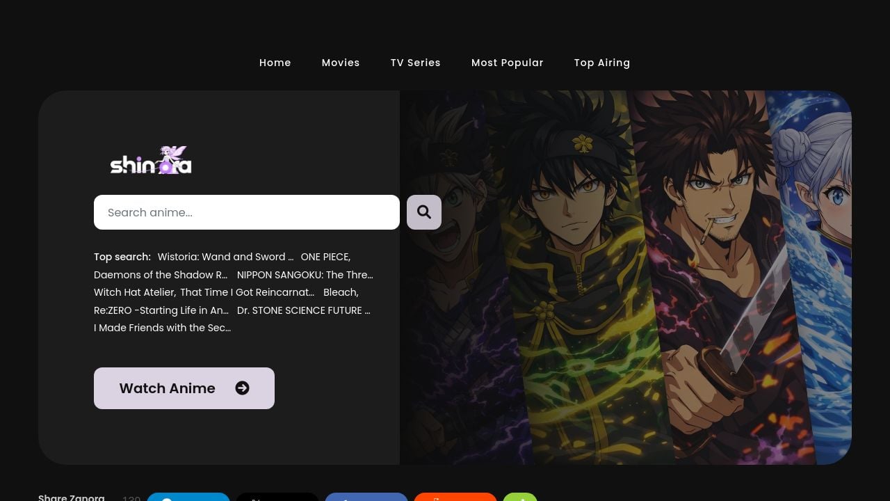 Screenshot of Shinora.fun