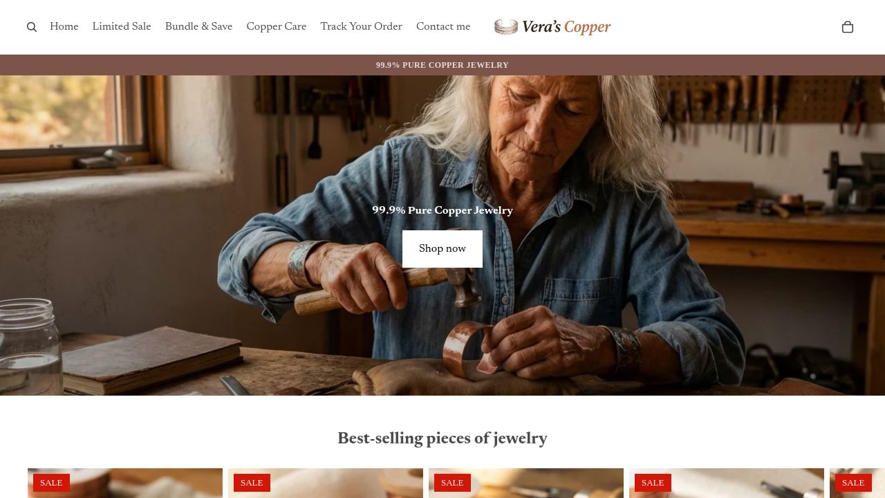 Screenshot of Veras-copper.com