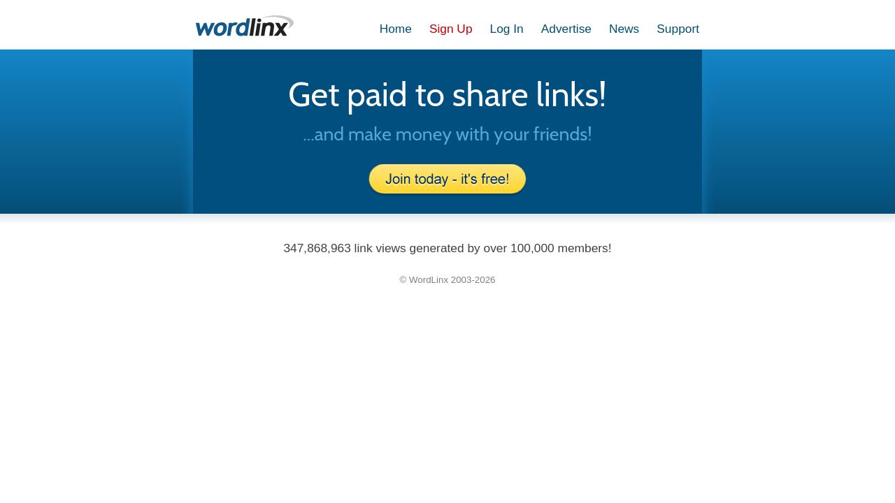 Screenshot of Wordlinx.com