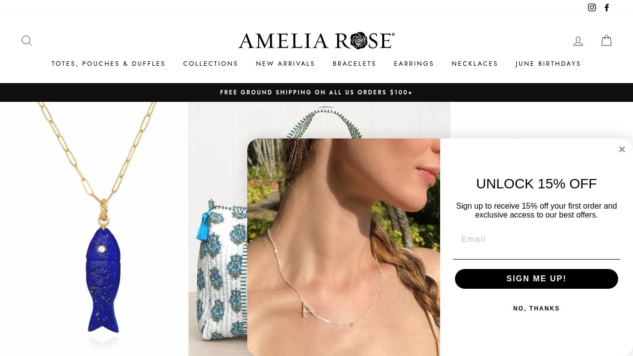Screenshot of Ameliarosejewelry.com