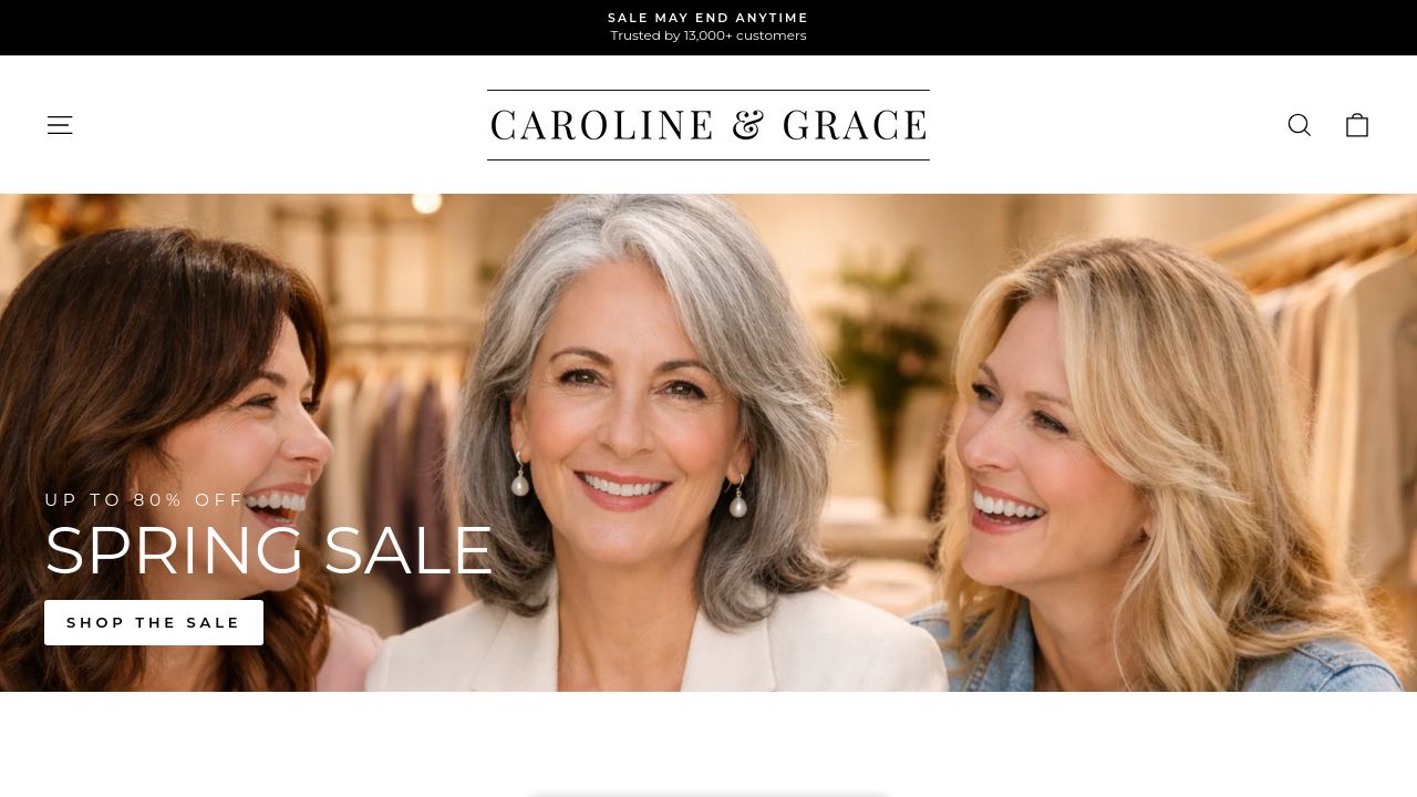 Screenshot of Caroline-and-grace.com