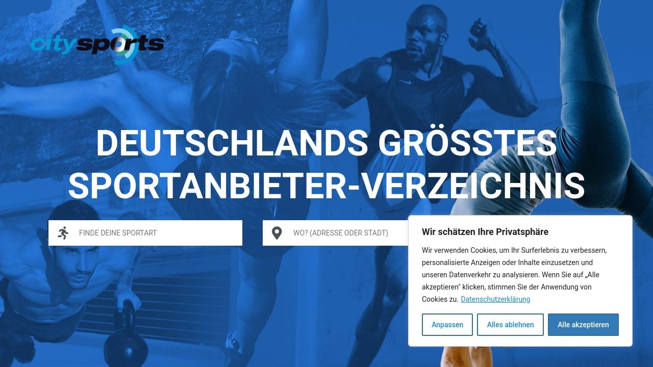 Screenshot of Citysports.de