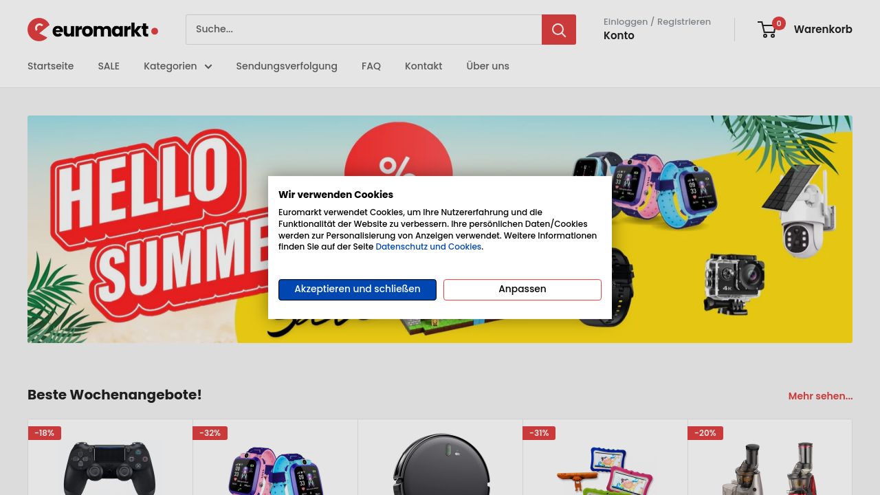 Screenshot of Euro-markt.at