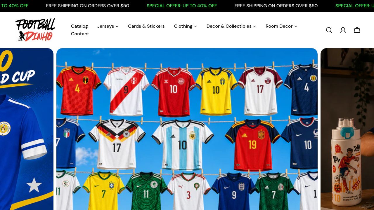 Screenshot of Footballdinho.com