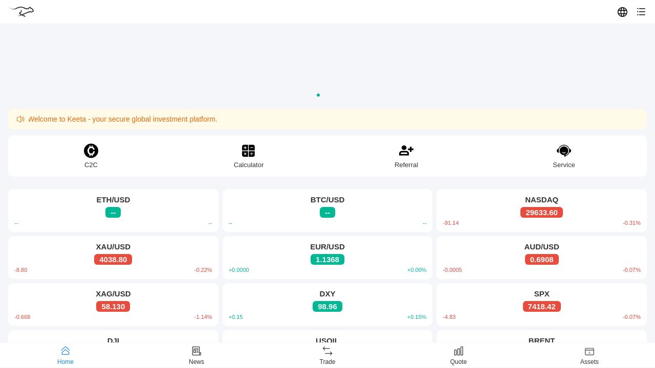 Screenshot of Keetaai.org