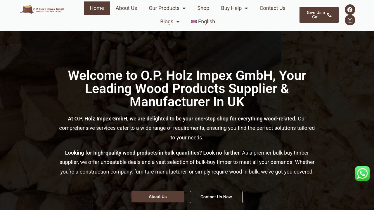 Screenshot of Opholzimpexgmbh.com