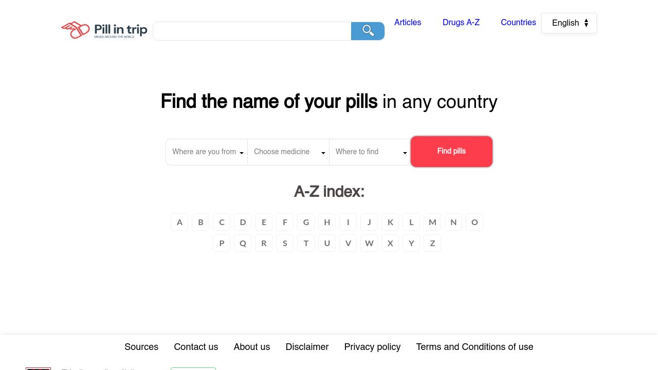 Screenshot of Pillintrip.com