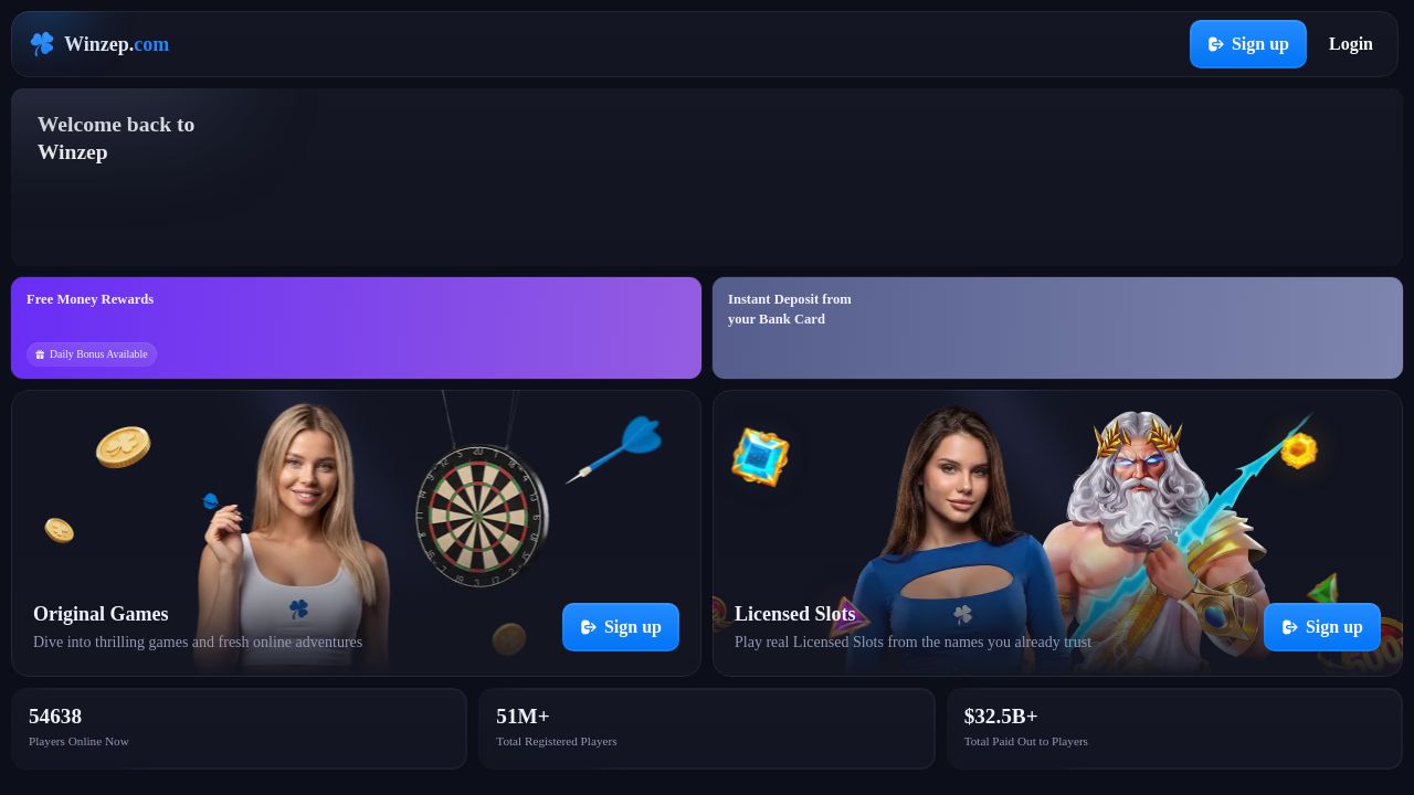 Screenshot of Winzep.com