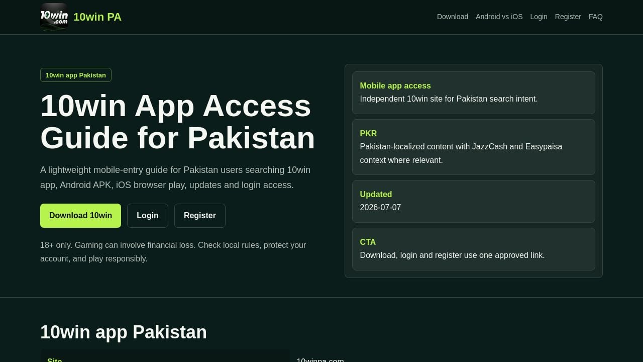 Screenshot of 10winpa.com