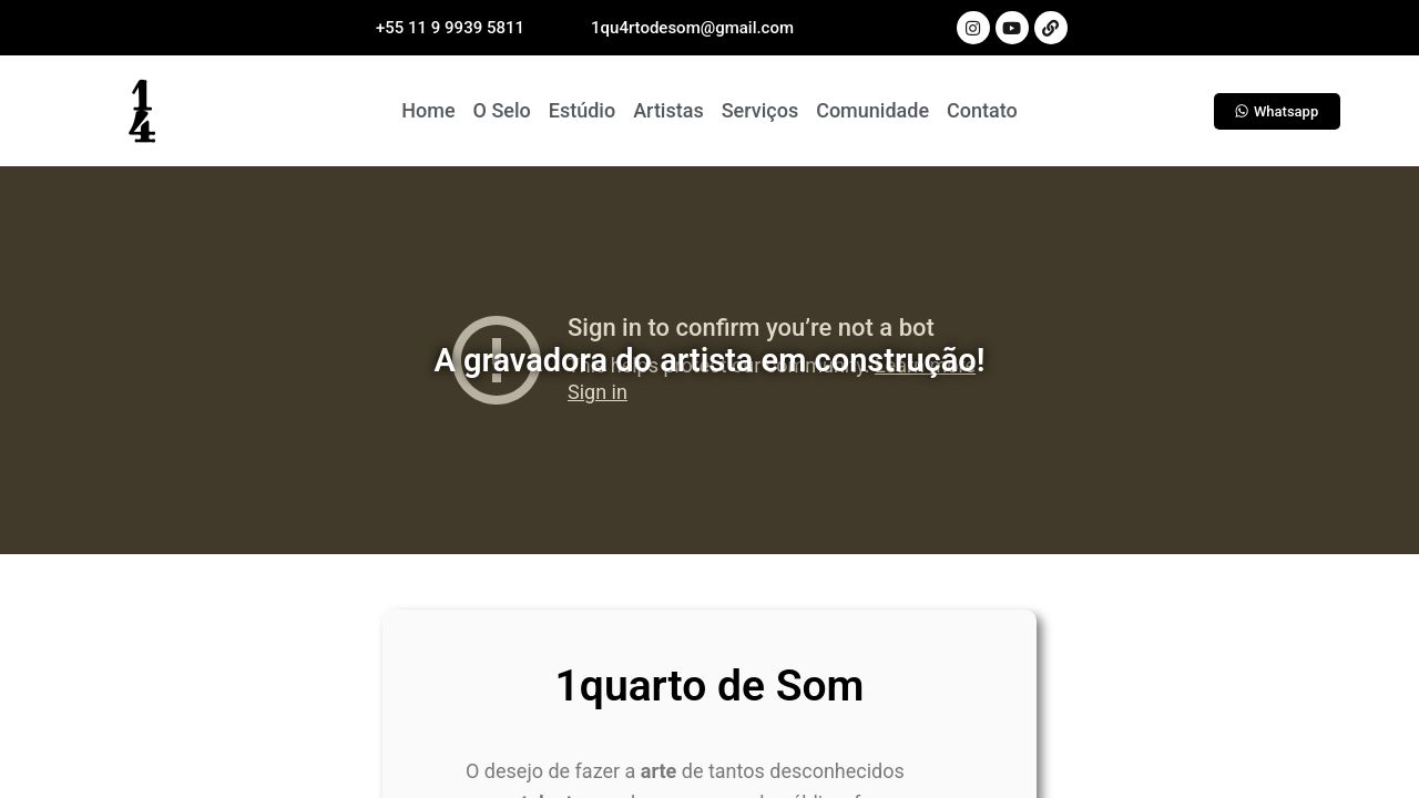 Screenshot of 1quartodesom.com.br
