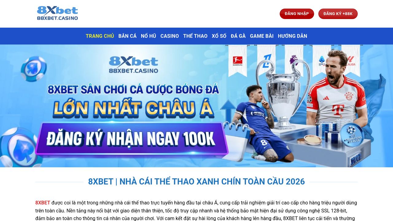 Screenshot of 8xbet86.top