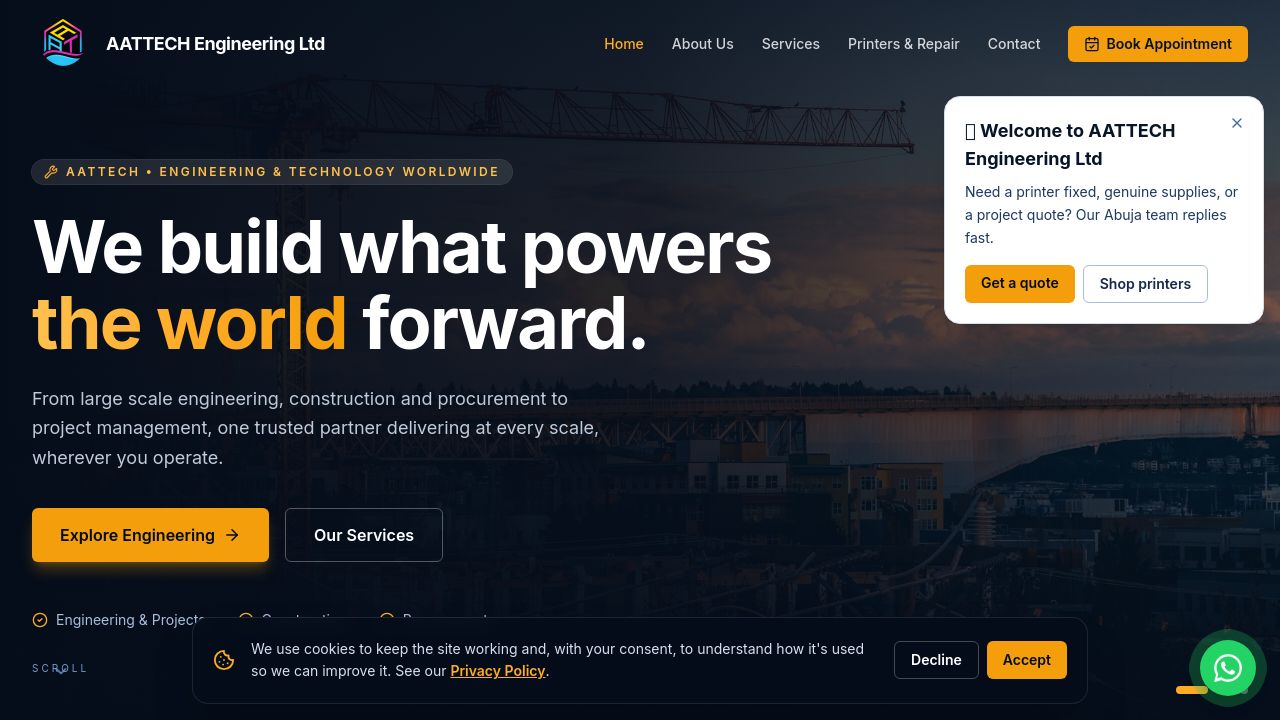 Screenshot of Aattechengineering.com