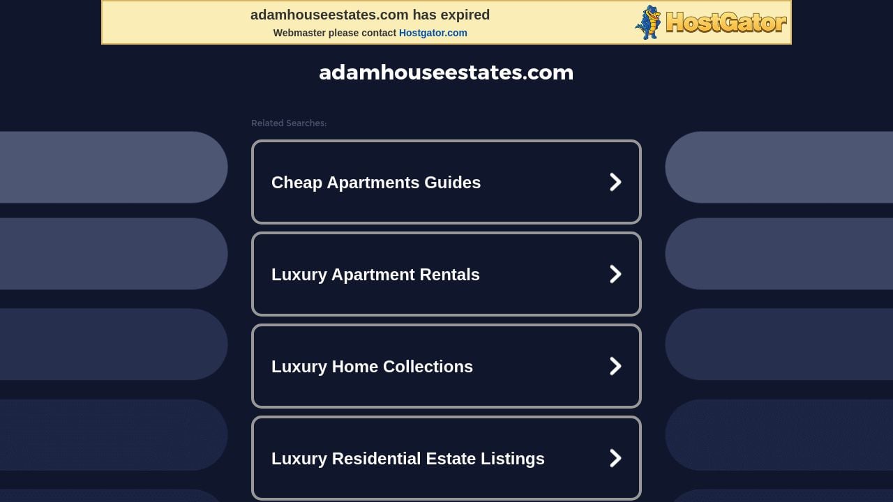 Screenshot of Adamhouseestates.com