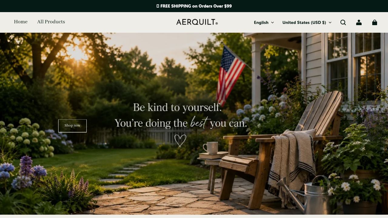 Screenshot of Aerquilt.com