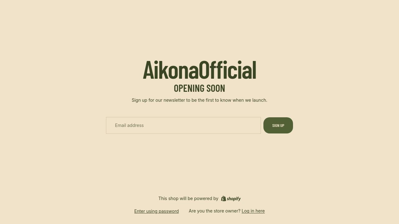Screenshot of Aikonaofficial.co.za
