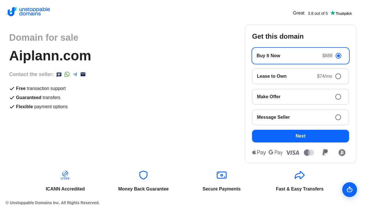 Screenshot of Aiplann.com