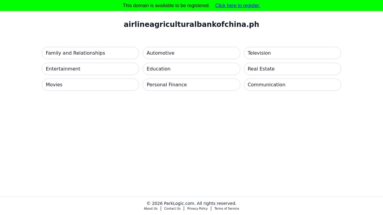 Screenshot of Airlineagriculturalbankofchina.ph