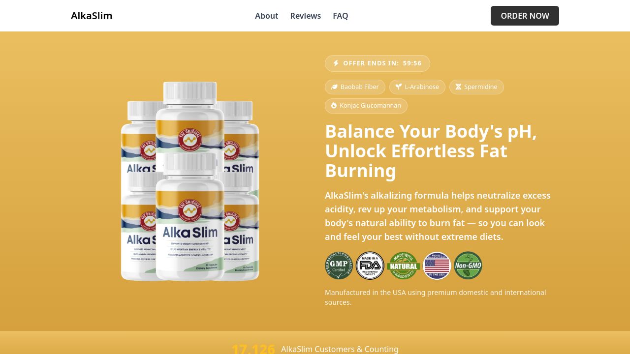 Screenshot of Alkaslim.net