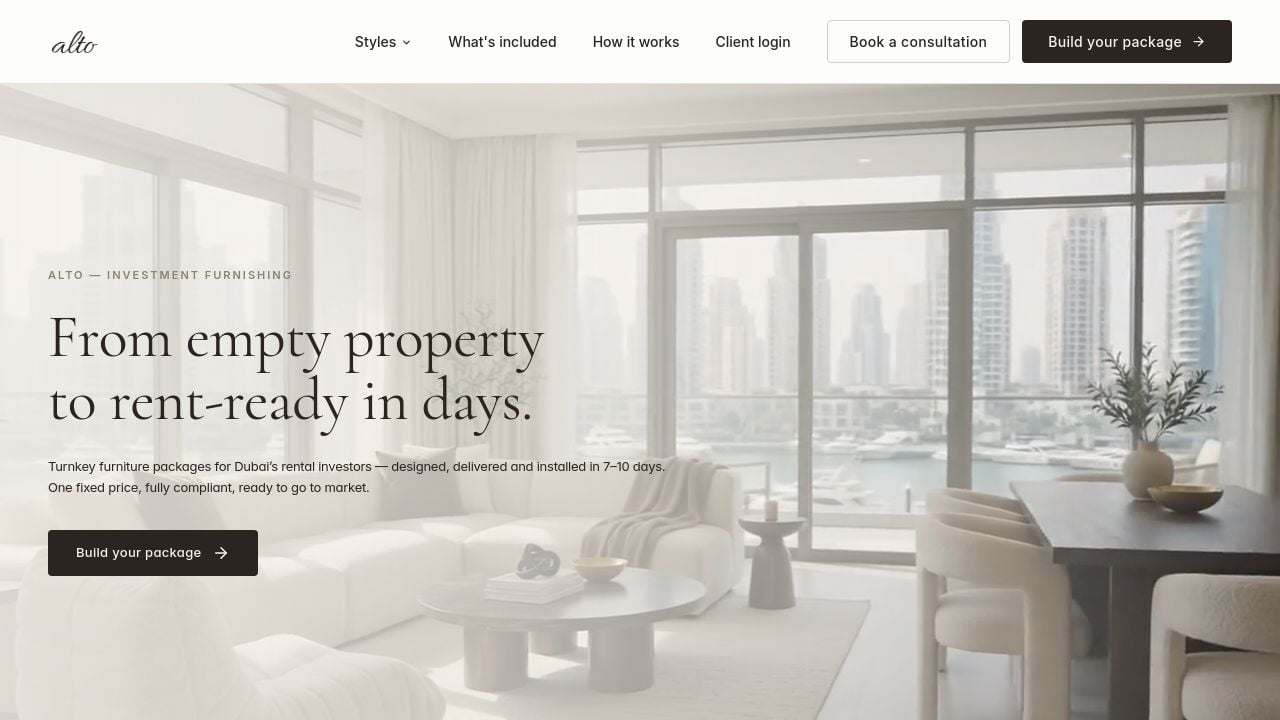 Screenshot of Altofurnishing.com