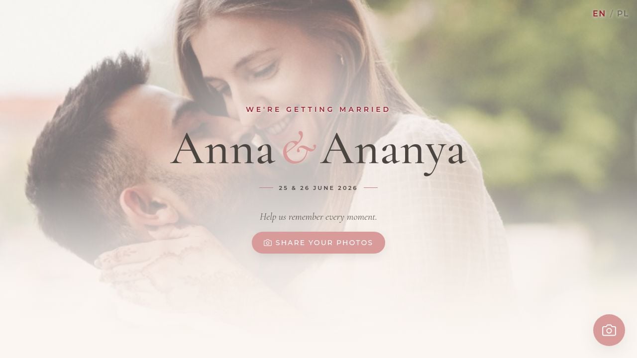 Screenshot of Annananyawedding.com