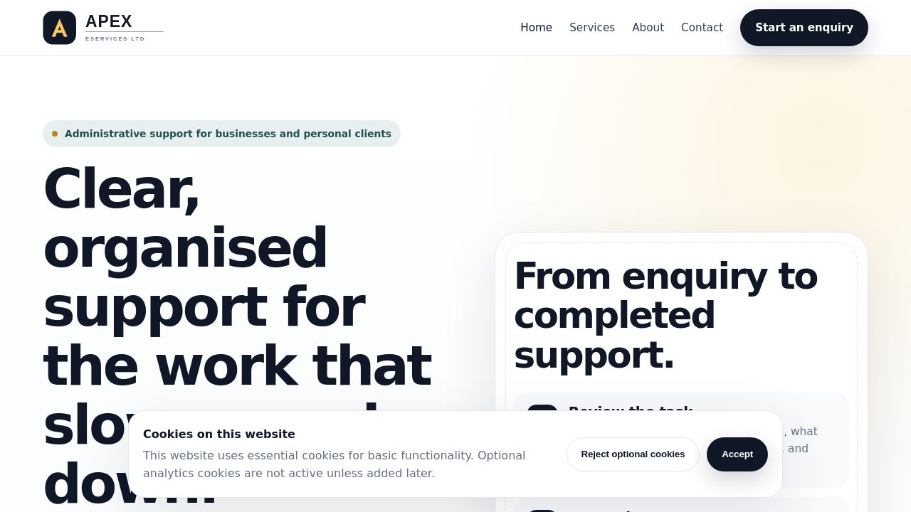 Screenshot of Apexeservices.co.uk