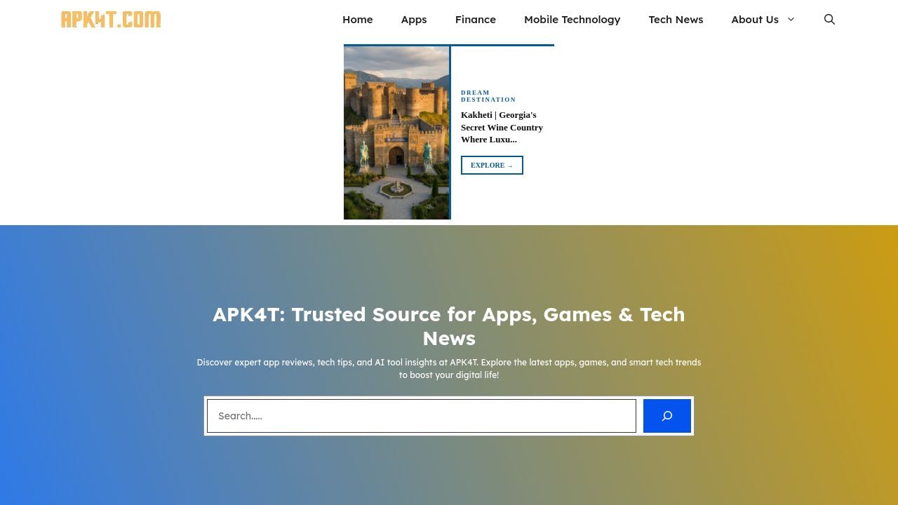 Screenshot of Apk4t.com