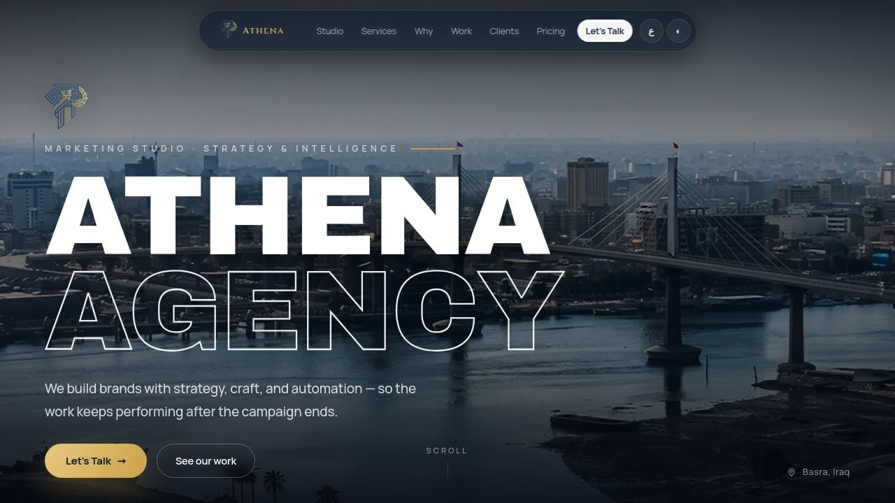 Screenshot of Athenaagency.net