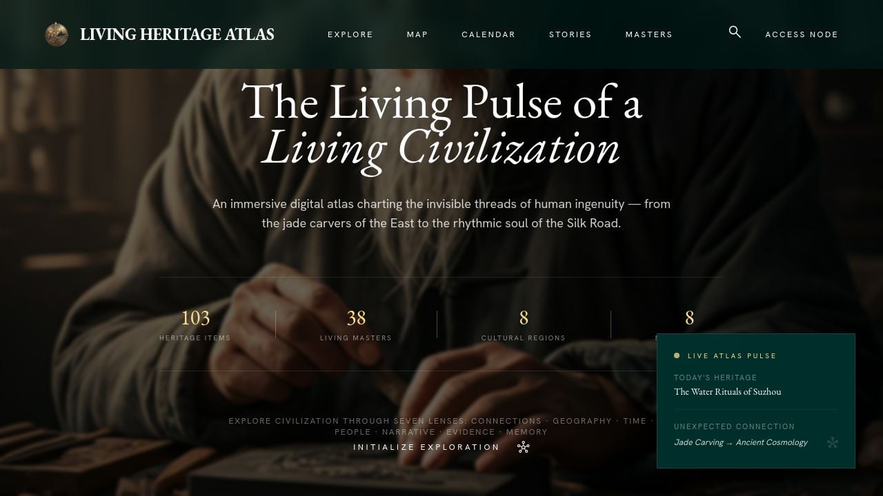 Screenshot of Atlasofheritage.com
