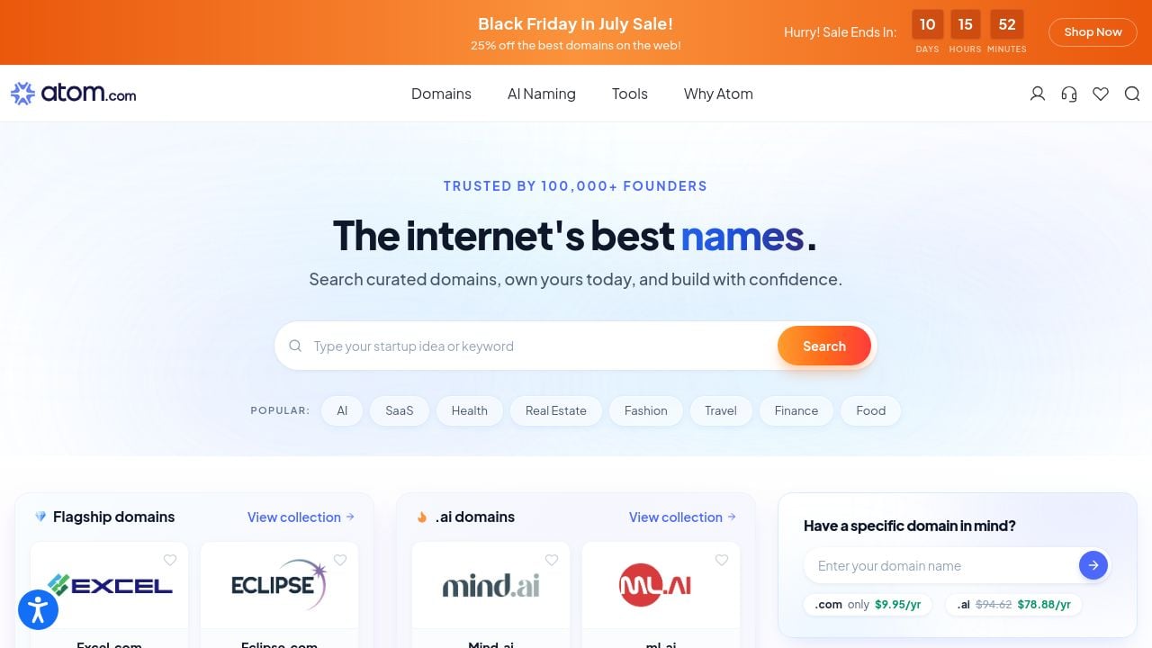 Screenshot of Atom.com