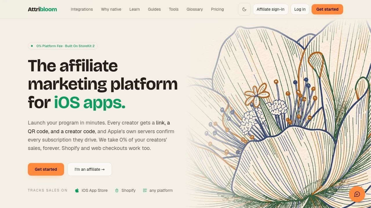 Screenshot of Attribloom.com