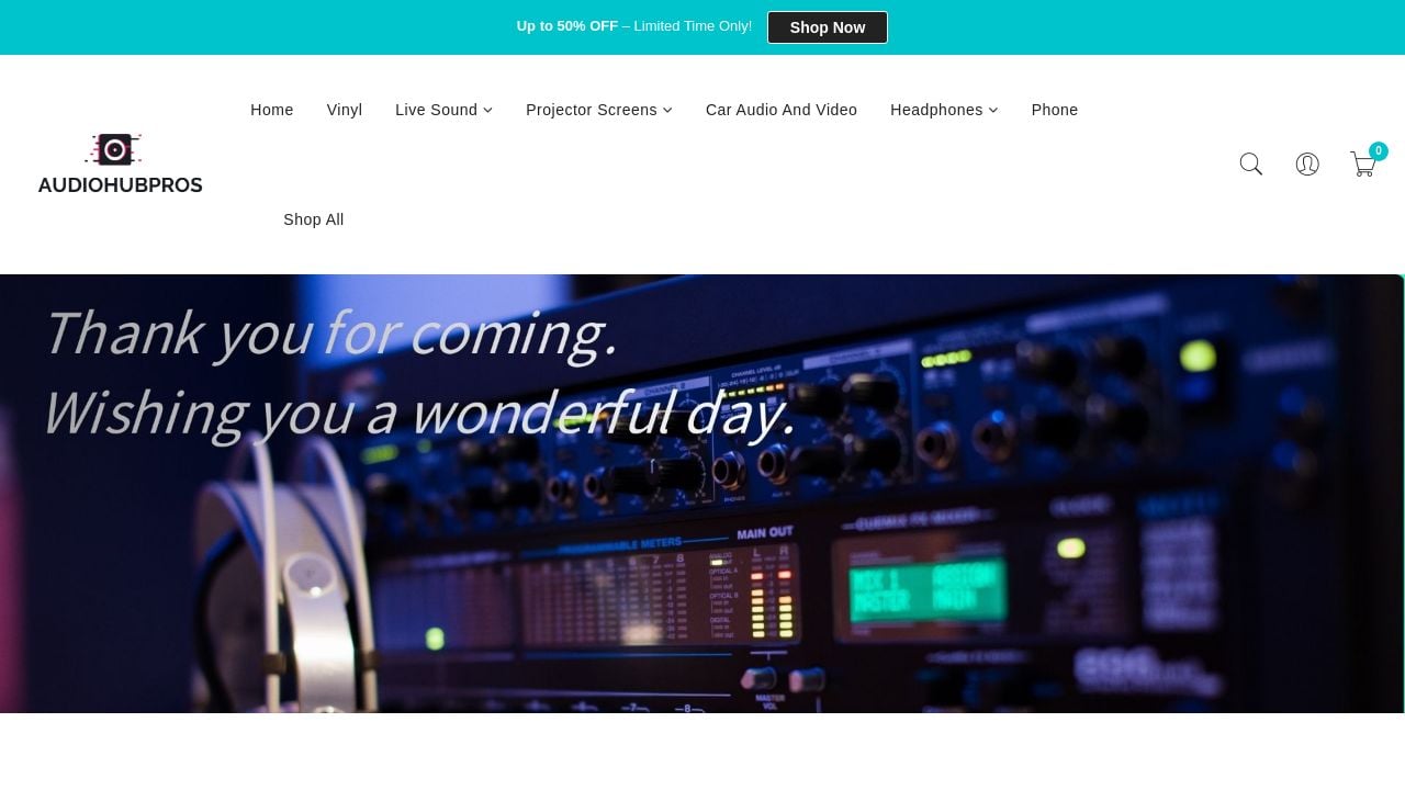 Screenshot of Audiohubpros.com