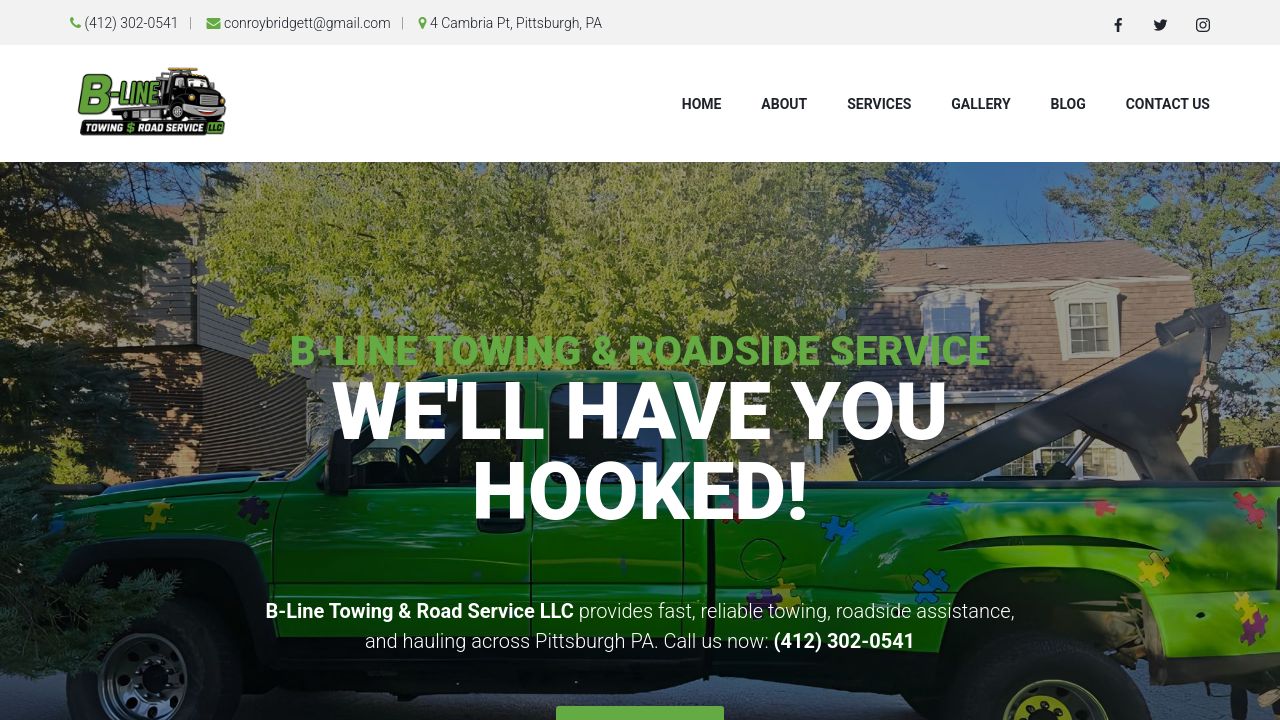 Screenshot of B-linetowingllc.com