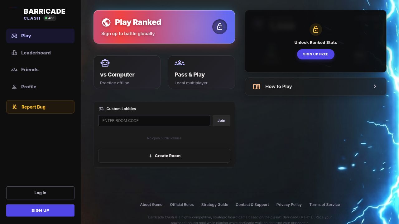 Screenshot of Barricadeclash.online