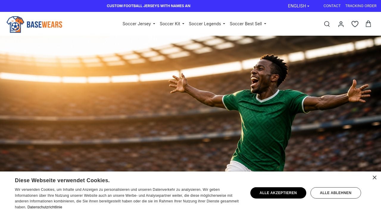 Screenshot of Basewears.com