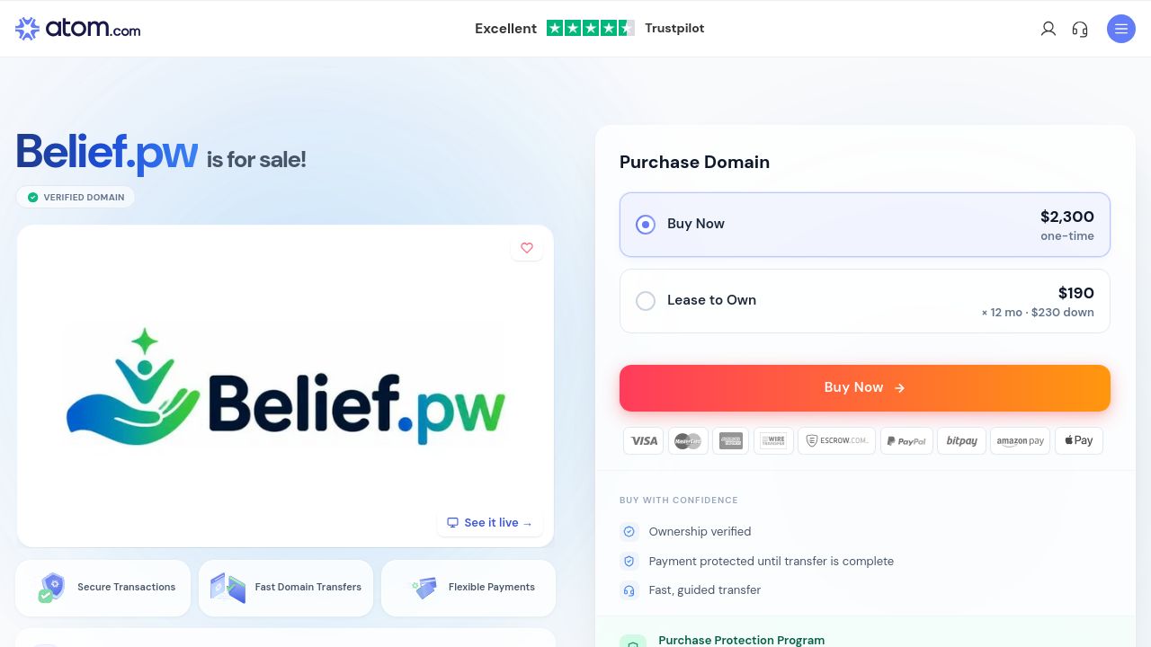 Screenshot of Belief.pw