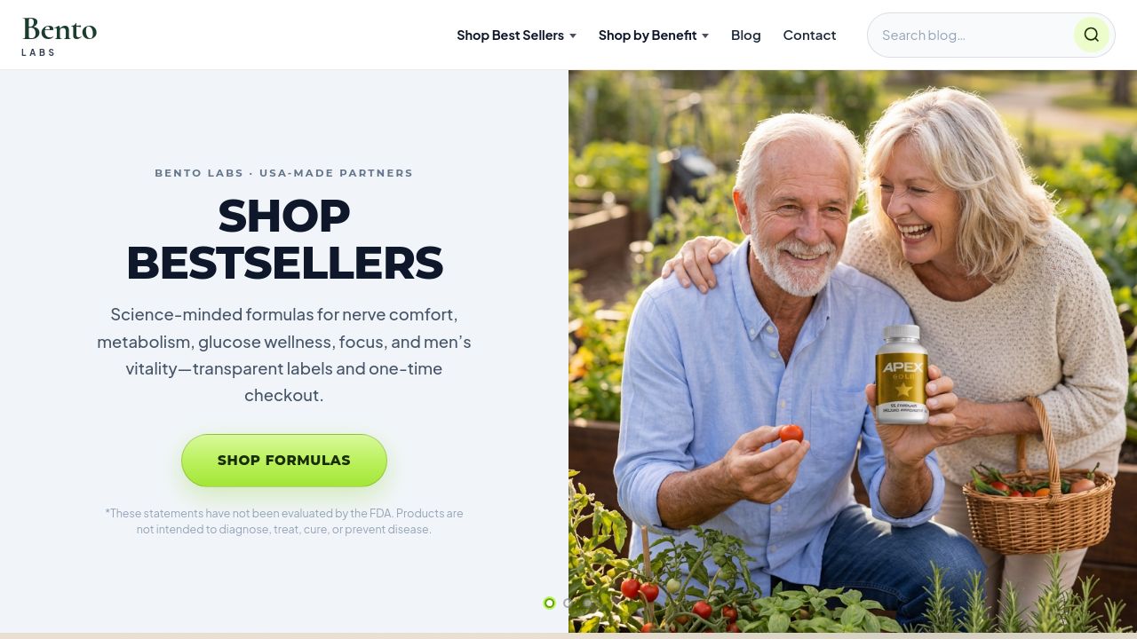Screenshot of Bento-labs.com