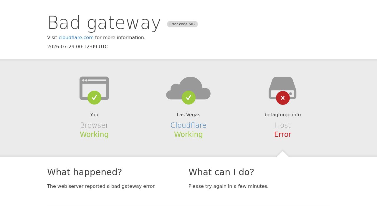 Screenshot of Betagforge.info