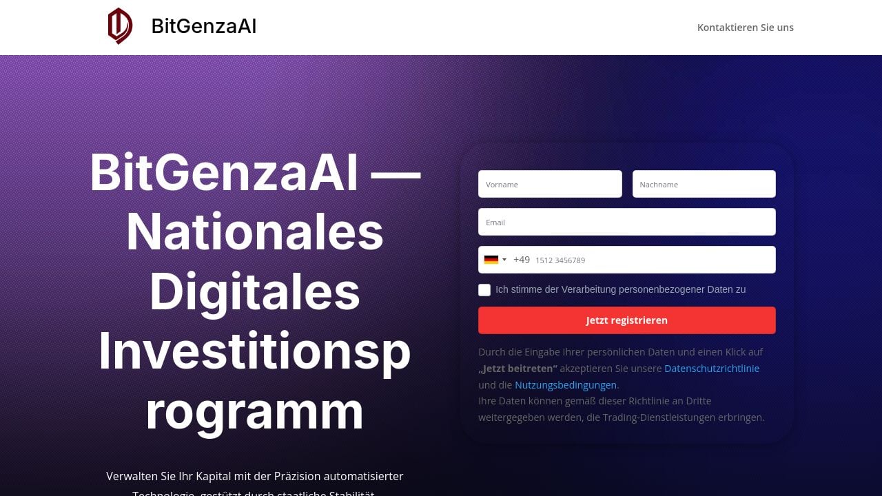 Screenshot of Bitgenzaai.xyz