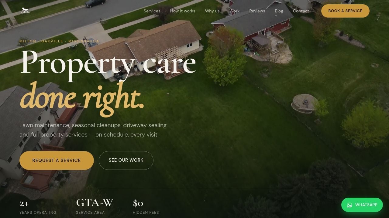 Screenshot of Blackhorsepropertycare.ca