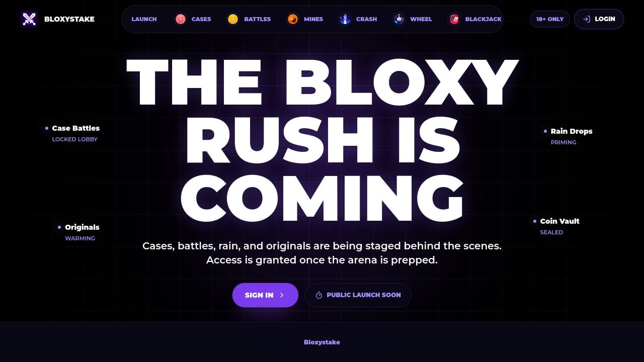 Screenshot of Bloxystake.com