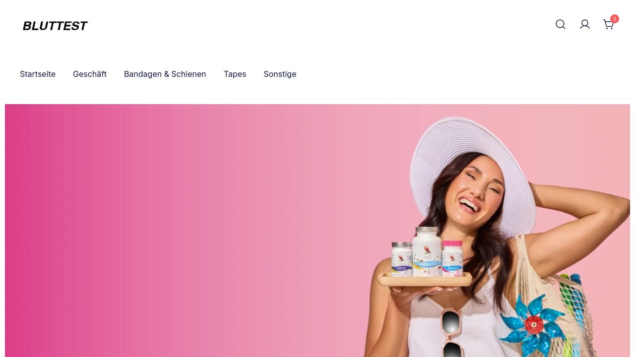 Screenshot of Bluttestzuhause.com